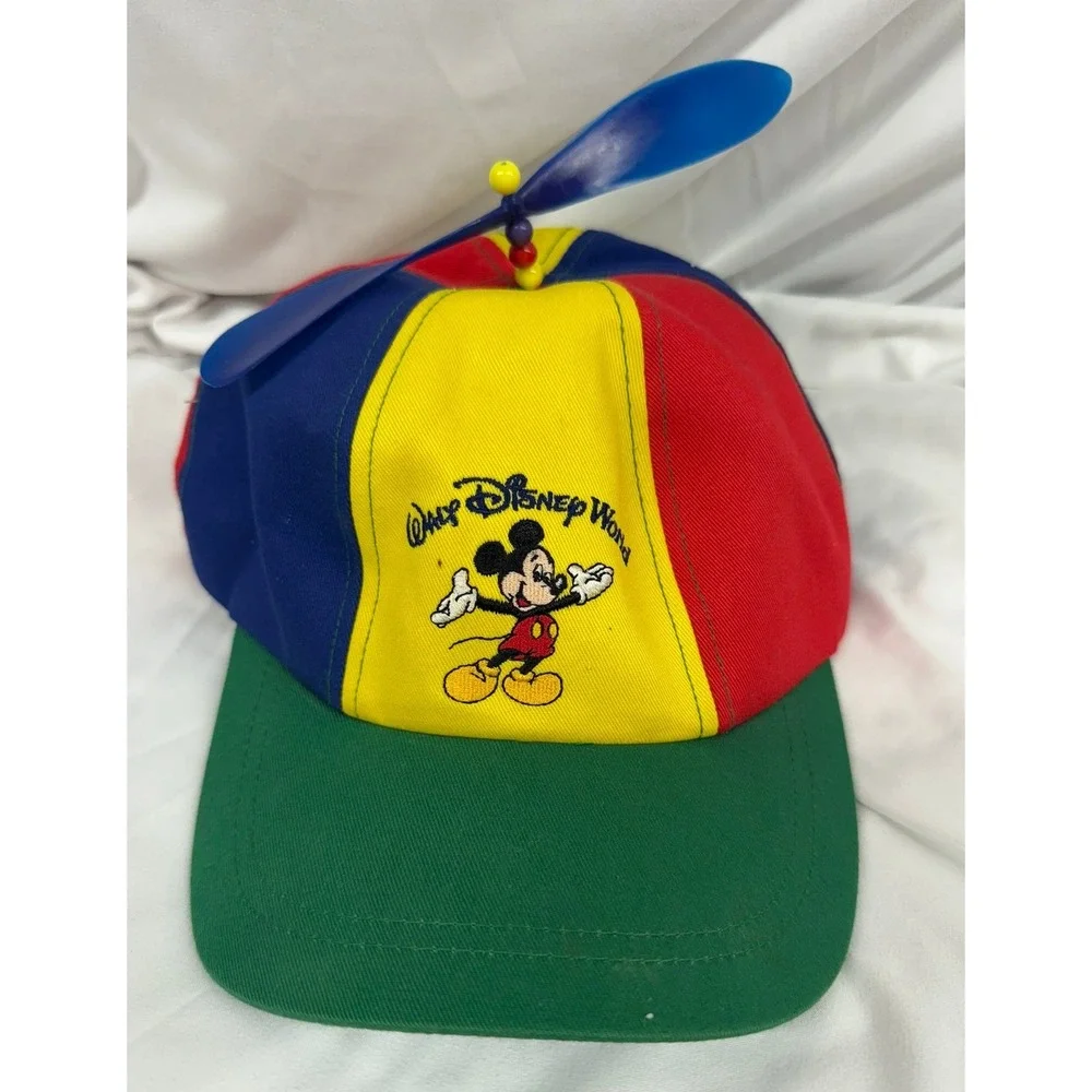 Vintage WDW Kids Mickey Mouse Strap Back Hat Cap Youth Magic Kingdom 90s